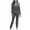 Gray, variant on Penkiiy Women's Velvet Tracksuits 2 Piece Lounge Outfits Zip Up Sweatshirt and Sweatpants with Pockets M Black