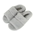 thumbnail image 5 of Jessica Simpson Womens Plush Faux Fur Fuzzy Slide on Open Toe With Elastic Backstrap, 5 of 9