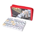 thumbnail image 1 of Dominó Juego Profesional Doble Seis de 28 Fichas Tablero Portátil con Bolsa Material Pp Sólido Fichas Numéricas Educativas Adecuado para Noches de Juegos Reuniones Familiares Fiestas de Rojo, 1 of 8