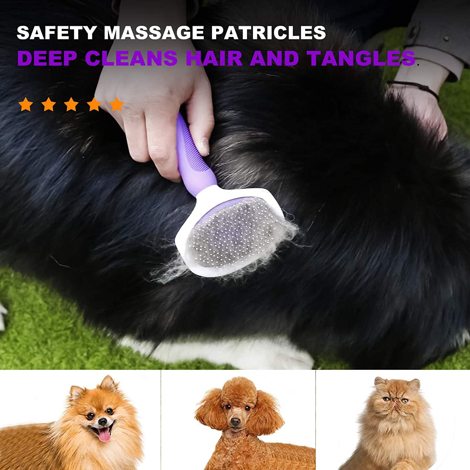 Cat Dog Grooming Brush pet Comb Kit Pet grooming tool rake Pet grooming brush dog hair brush suitable for distributing long haired dogs or short Walmart