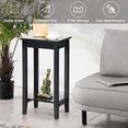 2Tier End Table Tall Nightstand Simple Design Sofa Bedside Table with