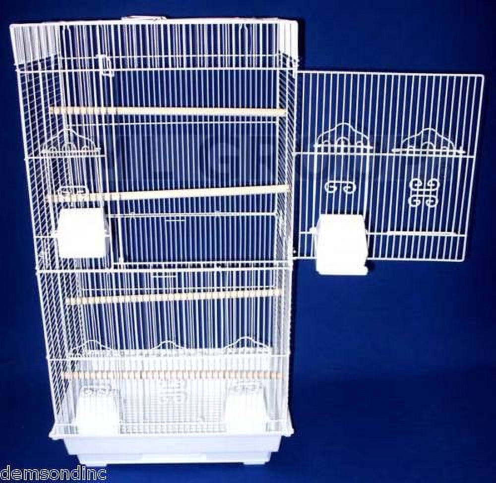 Yml 6824 3 By 8" Bar Spacing Tall Squaretop Small Bird Cage - 18"X14" In White