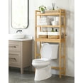 SONGMICS 3Tier Over The Toilet Storage Bamboo Over Toilet Shelf