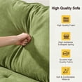 thumbnail image 4 of Restonic 103 inch Deep Seated Sofa with Breathable Fabric & 4 Pillows, 4 of 11
