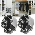 thumbnail image 5 of CHENGSI for Wardrobe Rail Support Bracket, 2 Pack Zinc Alloy Round End Clothes Hanging Rod Holder Socket, Wall Mount Cabinet Hardware for Home Closet Store Chifforobe (Silver 25mm), 5 of 10