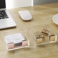 thumbnail image 2 of vlrwzc Clear Acrylic Memo Pad Holder Desk Sticky Notes Dispenser for Home Office, 2 of 7