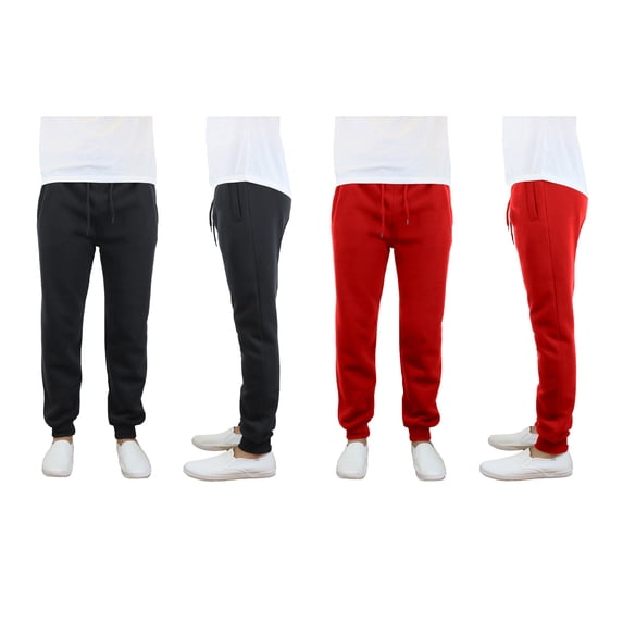 2 Pack Mens Fleece Jogger Pants