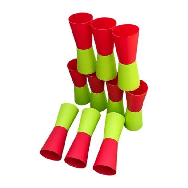 10x Cups Speed Agility Training Body Coordination Aid Ejercicio Equipo deportivo Copas invertidas para Rugby Gym Kindergarten Fútbol Indoor rojo verde shamjiam Copas volteadas