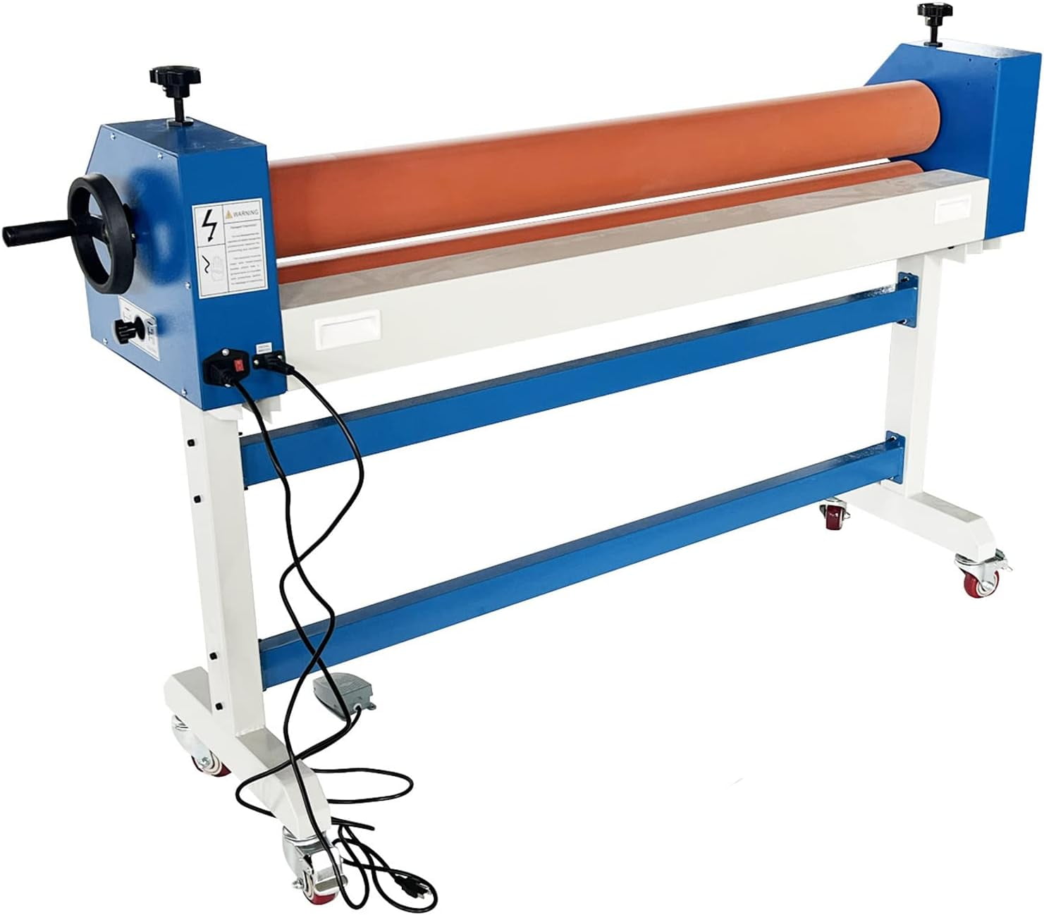 EQCOTWEA 63" Automatic/Manual Laminating Machine Cold Laminator with Rubber Rollers