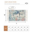 thumbnail image 2 of Ocean Turtle Hallway Runner Rug 2'x6', Coral Vintage Blue Shell Coastal Conch Washable Entryway Rug with Tassels, Woven Cotton Laundry Room Rugs Long Carpet for Bathroom Sink Foyer Bedroom, 2 of 9