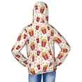 thumbnail image 4 of Cauagu Popcorn Print Sun Protection Jacket for Teen,Full-Zipper Long Sleeve Sun Shirts with Pockets UV Hoodie Shirts Outdoor Athletic Jacket-XX-Large, 4 of 7