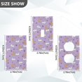 thumbnail image 7 of Yayeee Duplex Wall Plate 1-Gang 4.5"x2.7" Home Receptacle Light Switch Decorative Outlet Cover, Purple Cartoon Rabbit Pattern, 7 of 7