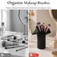 thumbnail image 3 of Mber Makeup Brush Bag, Portable Silicone Makeup Brush Case, Stand-Up Holder, Cosmetic Organizer Travel Pouch, Black, 3 of 5