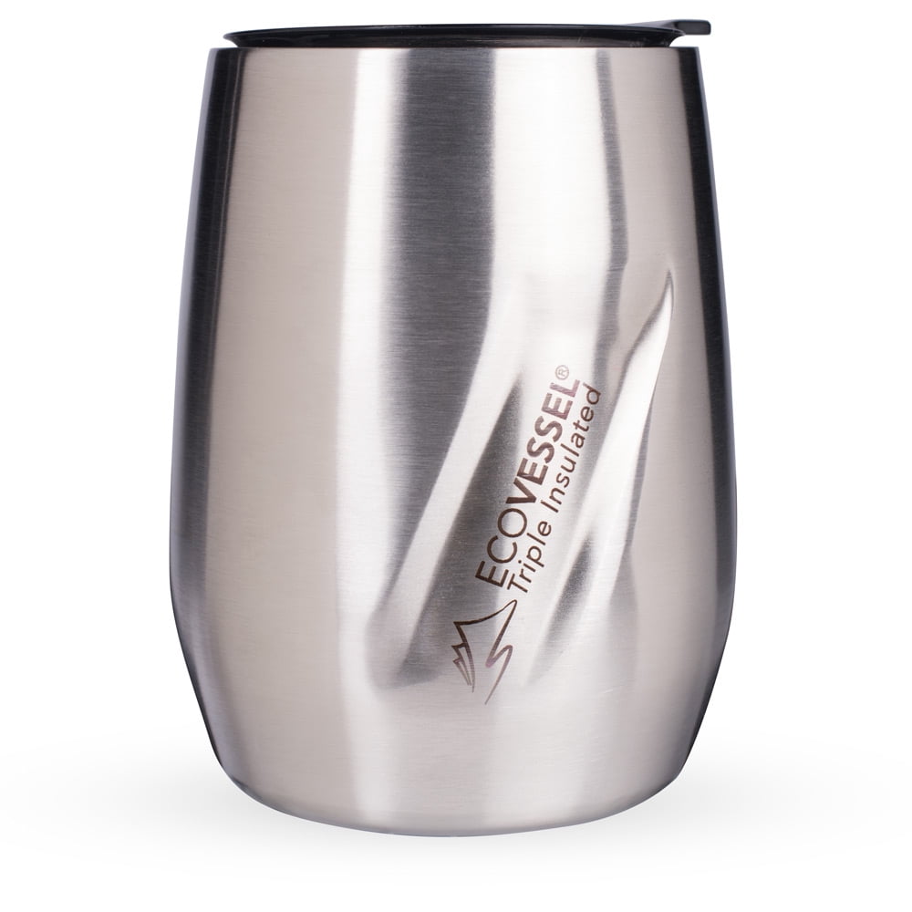 EcoVessel PORT Triple Insulated Stainless Steel Wine Tumbler with Lid