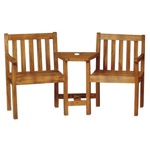 Northlight Acacia Jack and Jill Chair with Table Patio Set Walmart