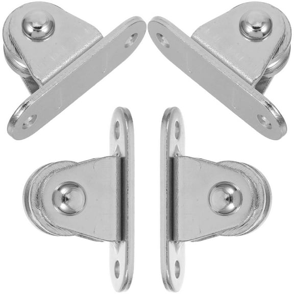 FRCOLOR 4pcs Small Pulley Block Mini Pulley Roller Frictionless Silent Wheel Heavy Duty Fixed Pulley For Rope Cable Cord Guide Wall Ceiling Mount Diy Project
