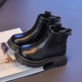 thumbnail image 5 of Cethrio Little Girls Ankle Boots, Soft Sole Side Zipper Outdoor Round Toe Fall Winter Shoes Black Size 13.5 Little Kids, 5 of 6