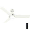 thumbnail image 4 of Hunter - Aeronaut  Indoor/Outdoor Ceiling Fan With Light, Remote, 52-inch, Matte White, Modern-style, 6-speed DC Motor, Energy Star, WiFi Smarthome, 52928, for Porches, Bathrooms, 4 of 19
