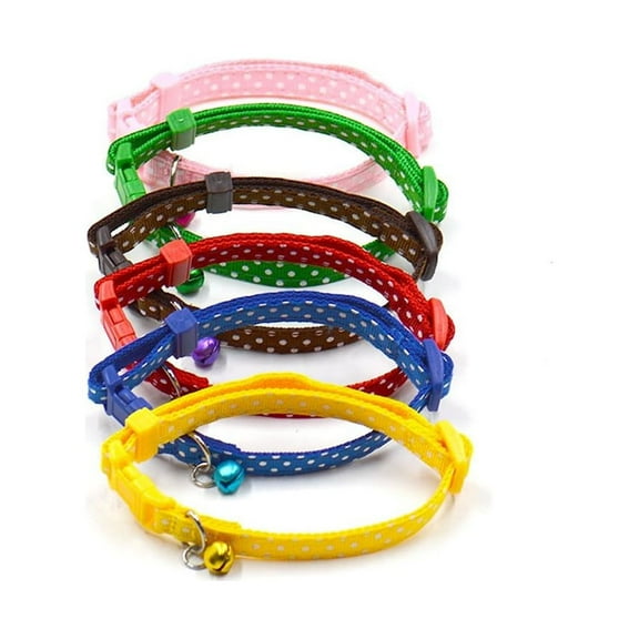 IFANLANDOR 1Set Small Puppy Collar with Bell for Dogs and Cats Circular Shape Outdoor Walks