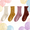 Beige, variant on Girls Ruffle Crew Socks 4-Pack Soft Breathable Cotton Black for School and Daily Wear,Size 3 T
