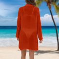 thumbnail image 7 of Womens Swimsuit Coverup Shirt Dress Button Down Bathing Suit Cover Up Summer Beach Cover Ups Dresses Women's Swimwear Orange, One Size, 7 of 7