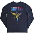 thumbnail image 2 of Nirvana Unisex Long Sleeve T-Shirt: Angelic Gradient (Back & Sleeve Print) (Medium), 2 of 3