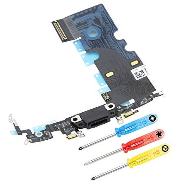 Conector Dock MMOBIEL Compatible con iPhone 8 Plus 2017 Cable Flex de Puerto de Carga Negro