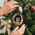 thumbnail image 2 of OIUR Forest Animal Christmas Ornament 2D Acrylic Owl Raccoon Koala Squirrel Xmas Tree Hanging Decoration for Tree Home Party Decor, 2 of 7