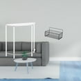 thumbnail image 2 of Mesa Auxiliar De Acrílico Con Estantes Flotantes Y Cesta De Almacenamiento De Alambre De Metal Para Espacios Pequeños, Baño, Cocina Y Sala De Estar., 2 of 8