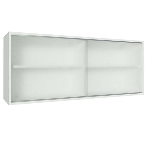 Alacena Madesa 2 Puertas Corredizas de Vidrio Glamy Lux Reims Blanco