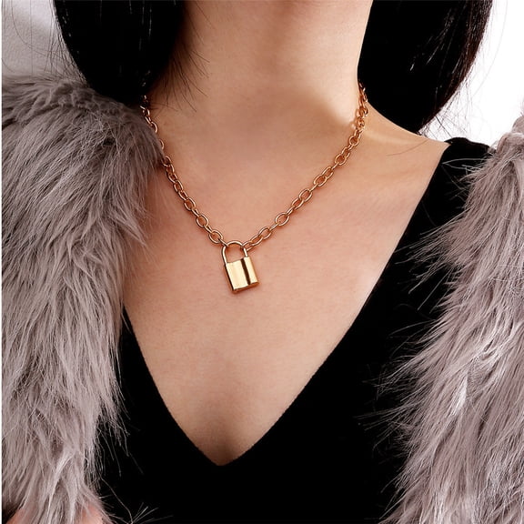 YYKihy NEW Lock Pendant Padlock Charm Necklace Chain Women Jewelry Gift