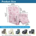 thumbnail image 6 of SCRAWLGOD Halloween Bat Spider Print Pink Recliner Slipcover Stretch Reclining Chair Covers Recliner Chair Covers with Storage Pocket Furniture Protector 4 Pieces Sofa Cover Prevent Stain, 6 of 7