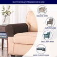 thumbnail image 6 of Stretch Armrest Covers Spandex Arm Covers for Chairs Couch Sofa Armchair Slipcovers for Recliner Sofa with Twist Pins 2pcsChocolate, 6 of 6