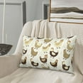 thumbnail image 4 of Plush Throw Pillow Covers, Chicken Cartoon Pillow Cases with Invisible Zipper, Breathable Microfiber Pillow Cases Standard Size for Sleeping Bedroom Sofa Living Room 16x24, 4 of 5