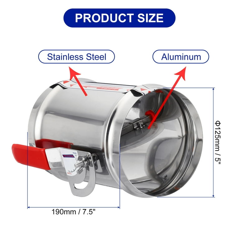 Uxcell HVAC Duct Manual Volume Damper Inch Airflow Ducting