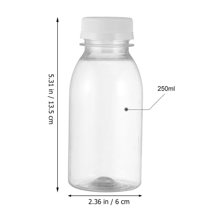 10pcs Transparent Water Bottle Plastic Beverage Bottles 250ml (Transparent), Size: 13.5X6X6CM