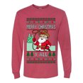 thumbnail image 2 of Wild Bobby Merry Christmas Y'all, Santa Christmas Sweater | Funny Holiday Men Long Sleeve Shirt, 2 of 4