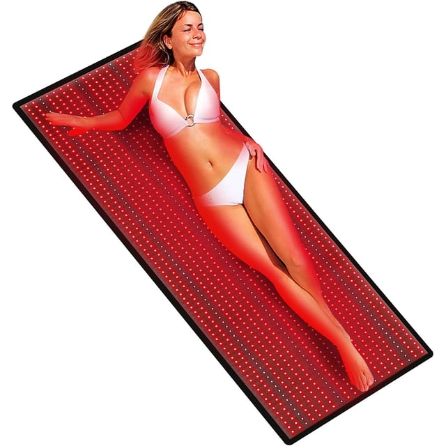 Red Light Therapy Mat for Relaxation,1260LED Red Light Therapy for Body 660nm/850nm Full Body Blanket, Adjustable Brightness and Timer, Great Gift for Elderly, Family, Fitness, Health Enthusiasts