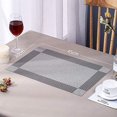 thumbnail image 6 of Silver Gray Washable Rectangular Indoor Placemats for Protect Table Set of 4, Non-slip Table Mats, 6 of 7