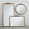 thumbnail image 2 of Sylvie French Provincial Rectangular Floor Mirror Vintage Brown, 2 of 2