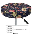 thumbnail image 4 of Kdxio Flower Print Stool Covers Round,Stretch Round Bar Stool Covers Washable Bar Stool Cushion Slipcover for 12-15 Inch Chair, 4 of 7