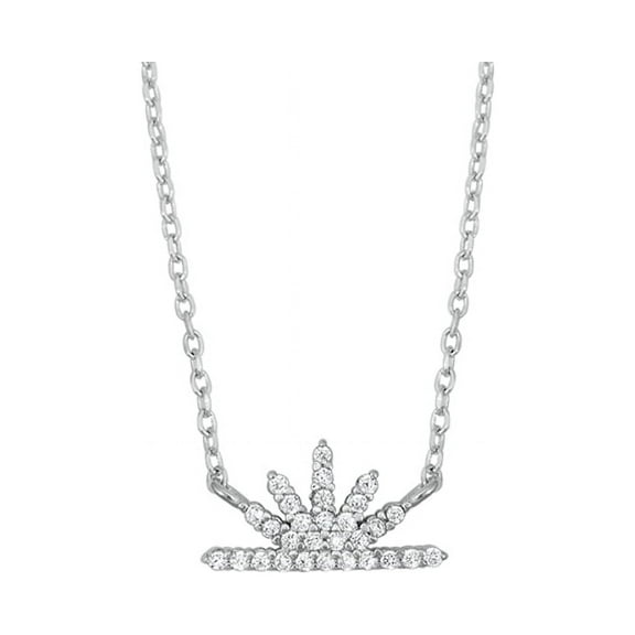 Sunrise 925 Sterling Silver Pendant and Chain, with Gift Box