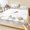 Pale Gray, Sand, Soft Yellow, Cream, variant on Full Size Fitted Sheet Set - Beige Animals 3 Piece Bedding Sets 16" Deep Pocket Fitted Sheet with 2 Pillowcases, Farmhouse Elephant Zebra Lion Giraffe Brushed Microfiber Hotel Luxury Bed Sheets