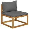 thumbnail image 5 of vidaXL 4 Piece Garden Lounge Set with Cushion Solid Acacia Wood, 5 of 5