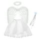 thumbnail image 1 of BESTOYARD - Conjunto de 4 disfraces de ángel con diadema, alas, varita y falda tutú para niñas (ángel), 1 of 5