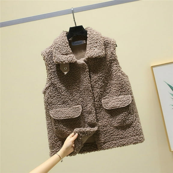 Womens Warm Vest Sleeveless Lightweight Jacket Outwear With Pockets Sleeveless Jacket Women Petite Winter Jacket Combination Quilted Sweater Jacket Natural Quilted Vest Thermal Vest for Women Winter