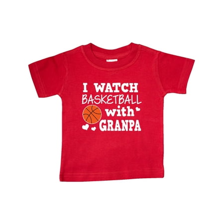 

Inktastic I Watch Basketball with Granpa Gift Baby Boy T-Shirt