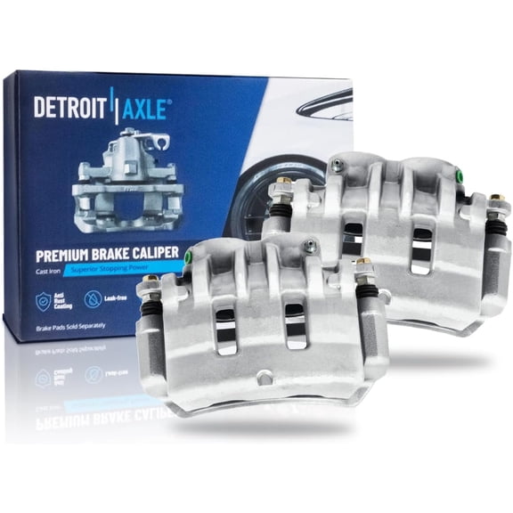 Detroit Axle - Front Brake Calipers with Brackets Replacement for 2008 2009 2010 2011 2012 2013 2014 Cadillac CTS - 2pc Set