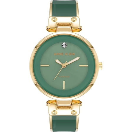 Anne Klein Women's Genuine Diamond Dial Bangle Watch, AK/1414