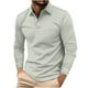 thumbnail image 1 of pstuiky camisetas de manga larga para hombre, Camisa informal de manga larga con cuello abatible y bolsillo abotonado para hombre Tops de talla grande para hombre xxl, 1 of 5